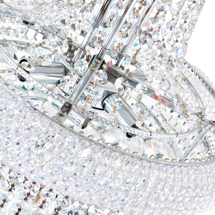 CWI Lighting Empire 17 Light Down Chandelier, Chrome