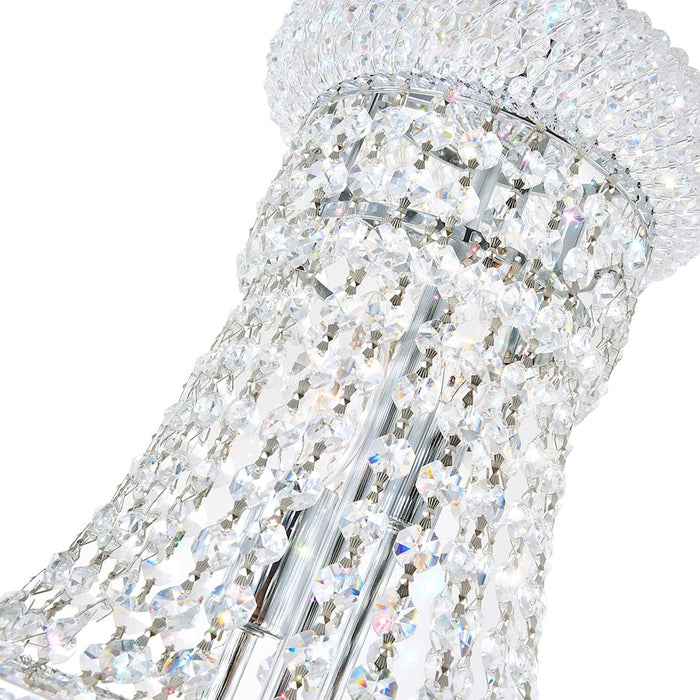 CWI Lighting Empire 17 Light Down Chandelier, Chrome