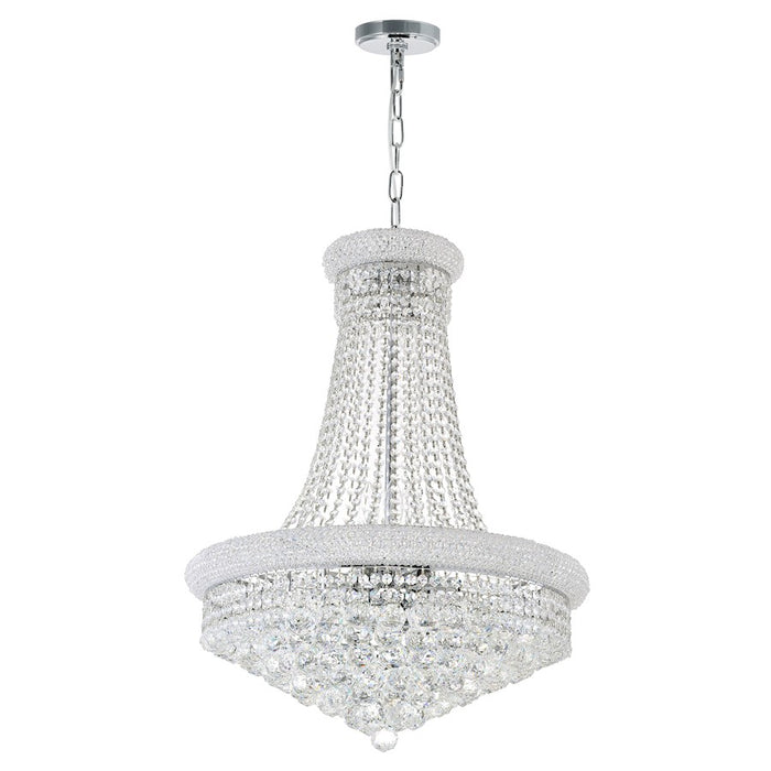 CWI Lighting Empire 17 Light Down Chandelier, Chrome