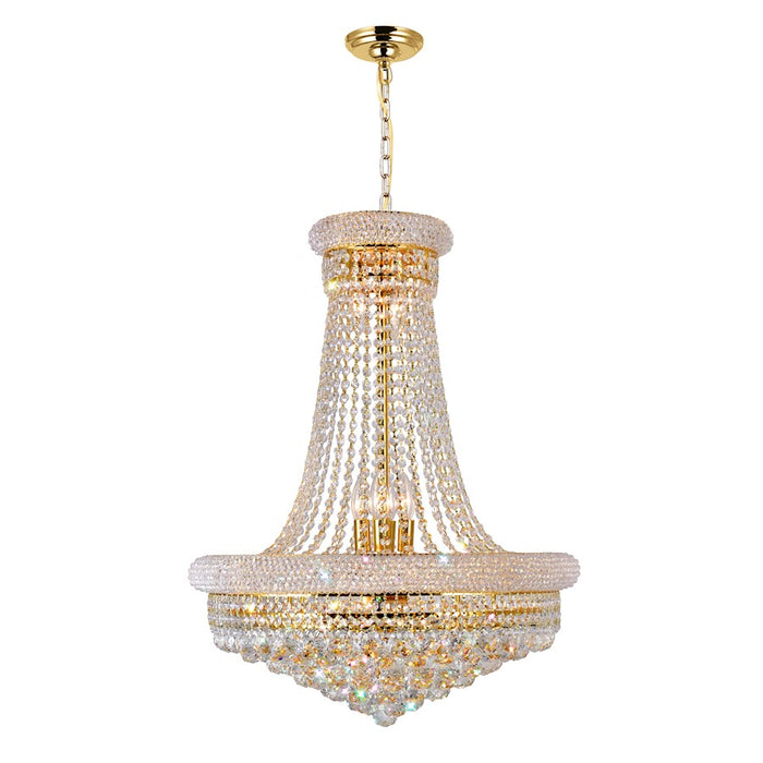 CWI Lighting Empire 17 Light Down Chandelier, Gold - 8001P24G