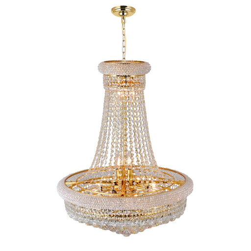 CWI Lighting Empire 17 Light Down Chandelier, Gold