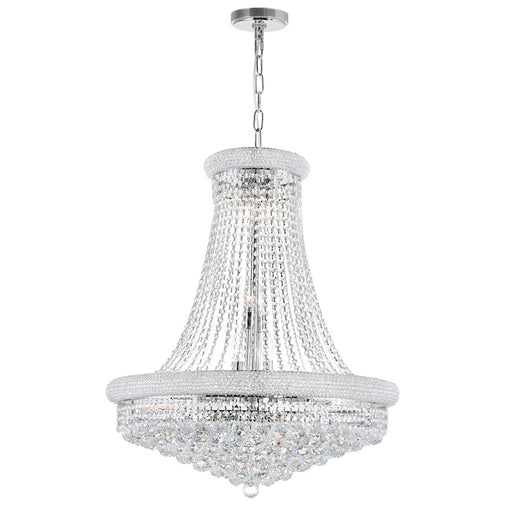 CWI Lighting Empire 18 Light Down Chandelier, Chrome - 8001P28C