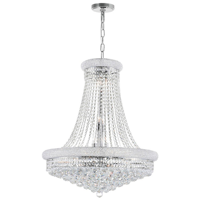 CWI Lighting Empire 18 Light Down Chandelier, Chrome - 8001P28C