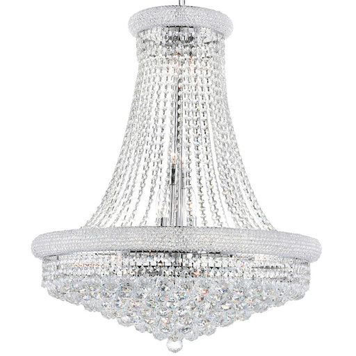 CWI Lighting Empire 18 Light Down Chandelier, Chrome