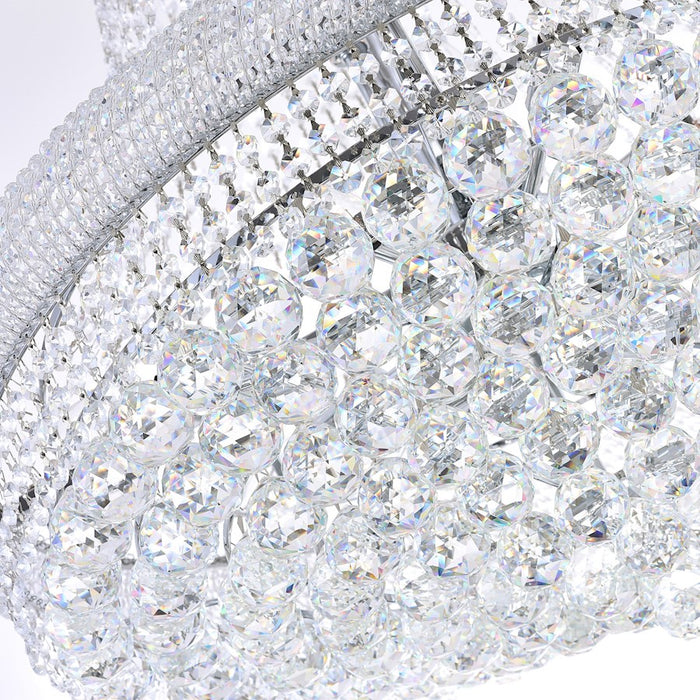 CWI Lighting Empire 18 Light Down Chandelier, Chrome