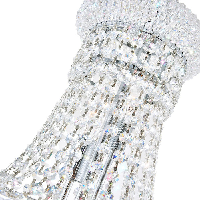 CWI Lighting Empire 18 Light Down Chandelier, Chrome