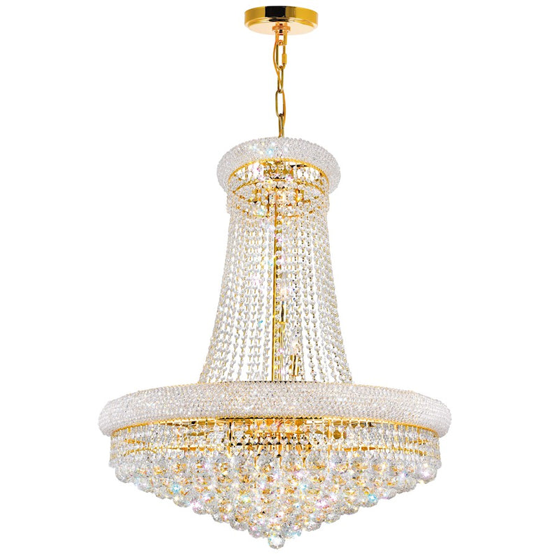 CWI Lighting Empire 18 Light Down Chandelier, Gold
