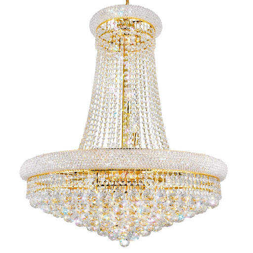 CWI Lighting Empire 18 Light Down Chandelier, Gold