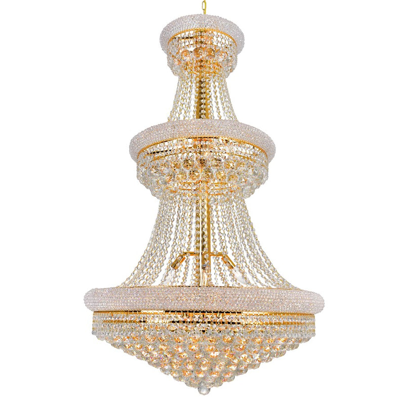 CWI Lighting Empire 32 Light Down Chandelier, Gold