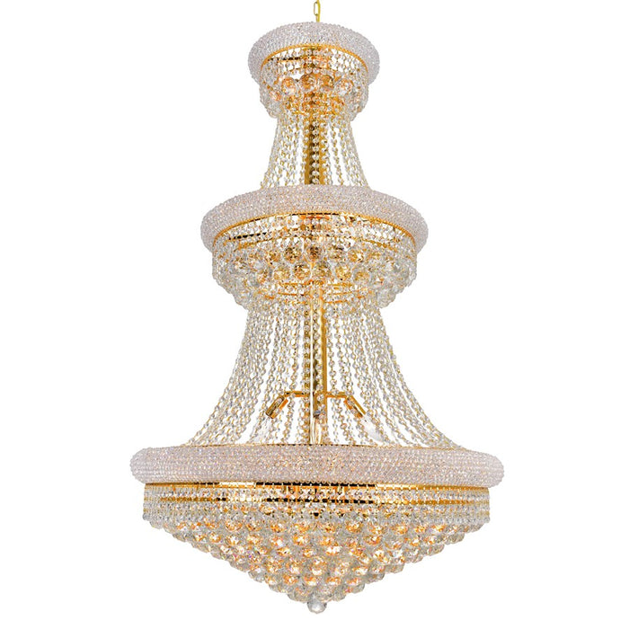 CWI Lighting Empire 32 Light Down Chandelier, Gold - 8001P30G