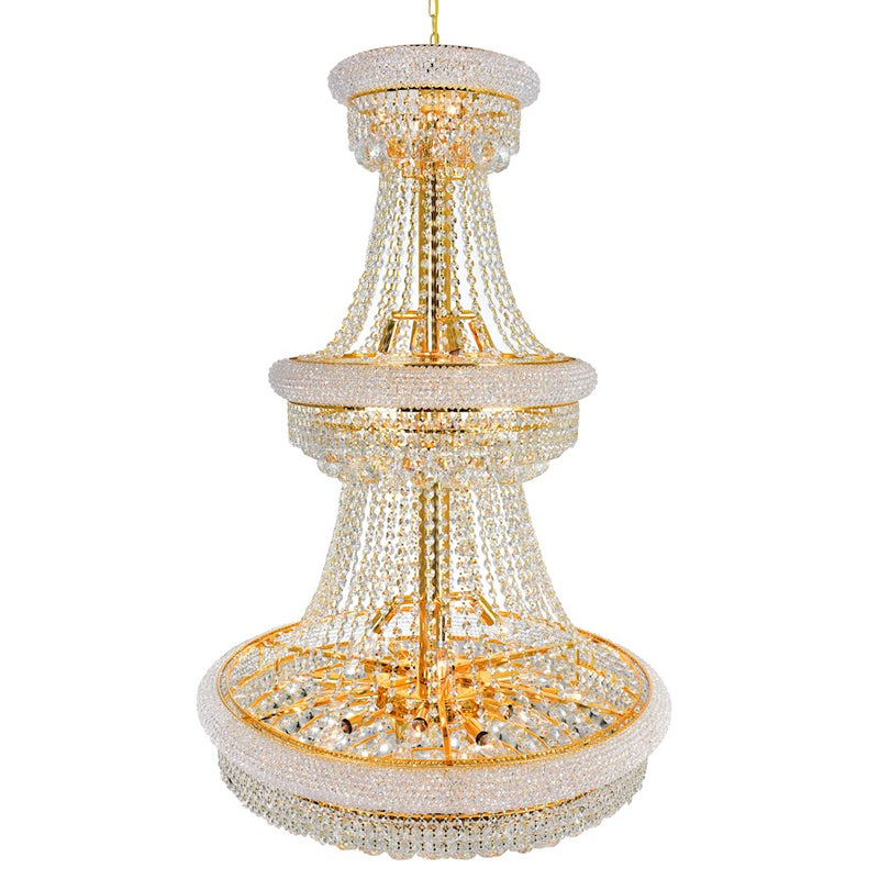 CWI Lighting Empire 32 Light Down Chandelier, Gold