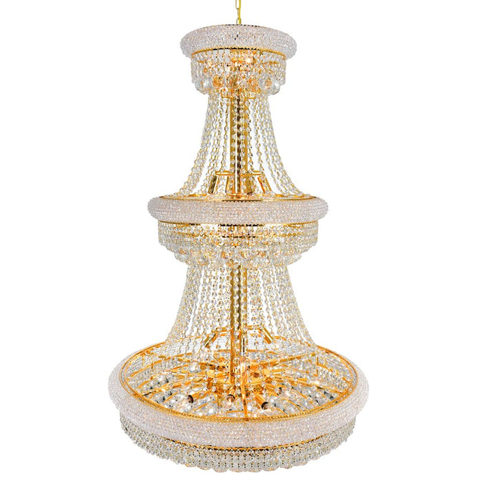 CWI Lighting Empire 32 Light Down Chandelier, Gold