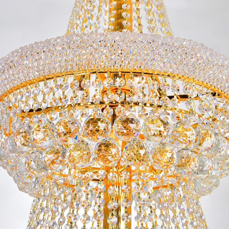 CWI Lighting Empire 32 Light Down Chandelier, Gold
