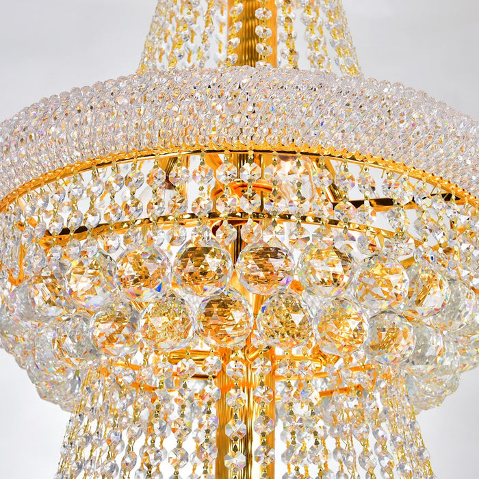 CWI Lighting Empire 32 Light Down Chandelier, Gold