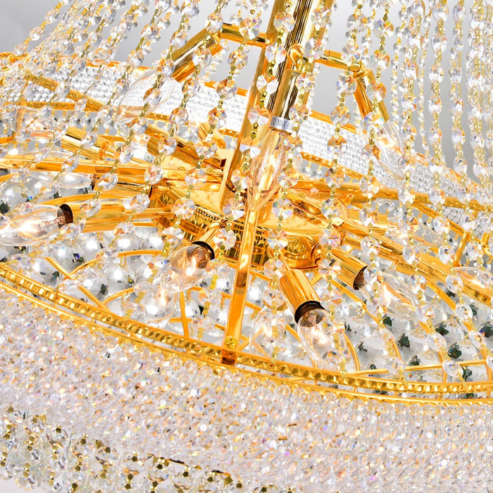 CWI Lighting Empire 32 Light Down Chandelier, Gold