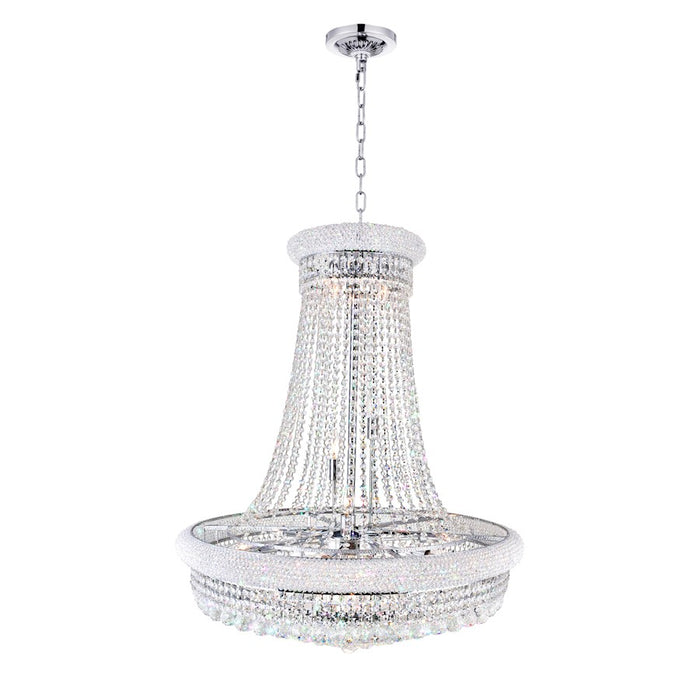 CWI Lighting Empire 19 Light Down Chandelier, Chrome
