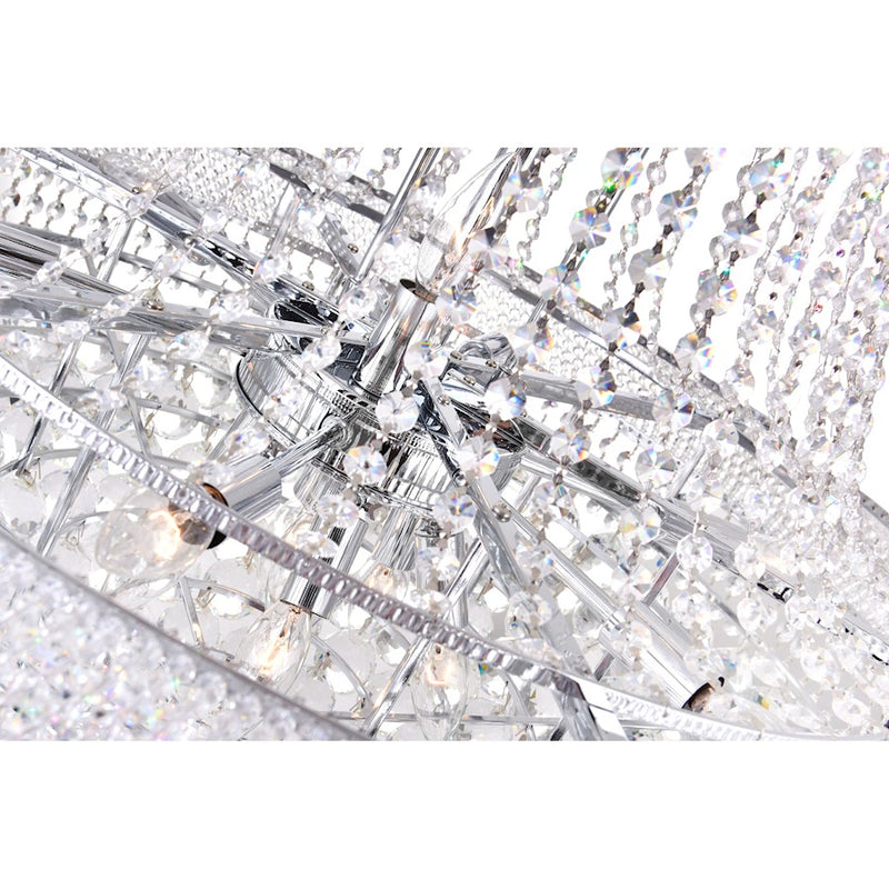 CWI Lighting Empire 19 Light Down Chandelier, Chrome