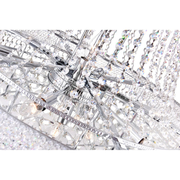 CWI Lighting Empire 19 Light Down Chandelier, Chrome