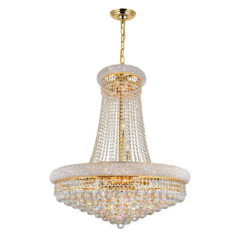CWI Lighting Empire 19 Light Down Chandelier, Gold