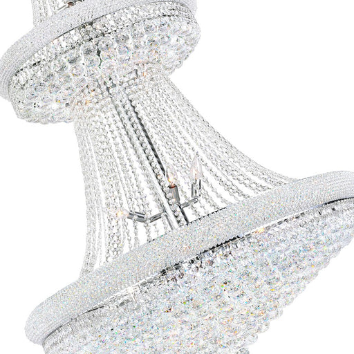 CWI Lighting Empire 34 Light Down Chandelier, Chrome