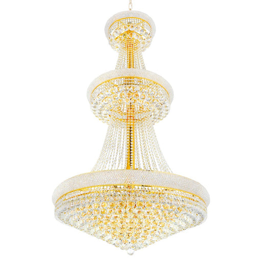 CWI Lighting Empire 34 Light Down Chandelier, Gold - 8001P36G