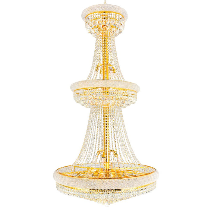 CWI Lighting Empire 34 Light Down Chandelier, Gold