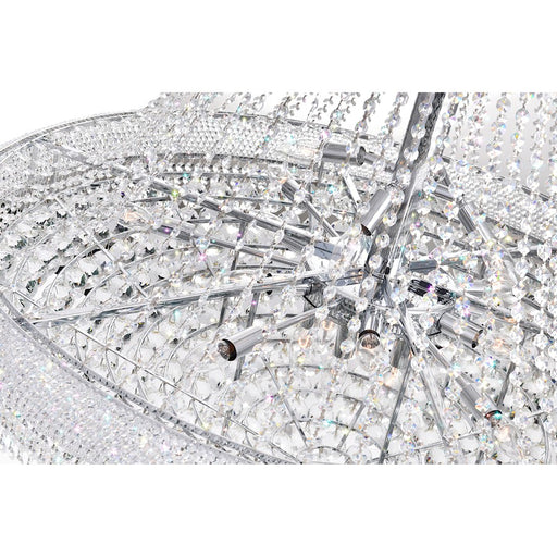 CWI Lighting Empire 38 Light Down Chandelier, Chrome