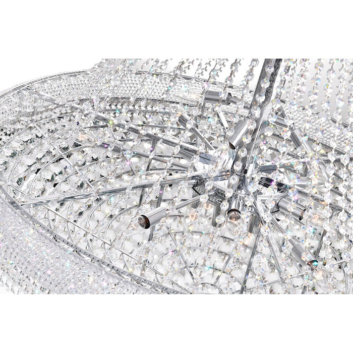 CWI Lighting Empire 38 Light Down Chandelier, Chrome