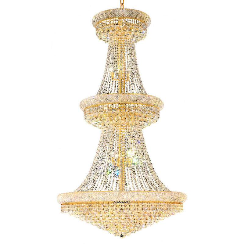 CWI Lighting Empire 38 Light Down Chandelier, Gold