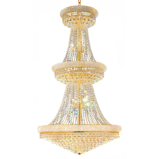 CWI Lighting Empire 38 Light Down Chandelier, Gold - 8001P42G