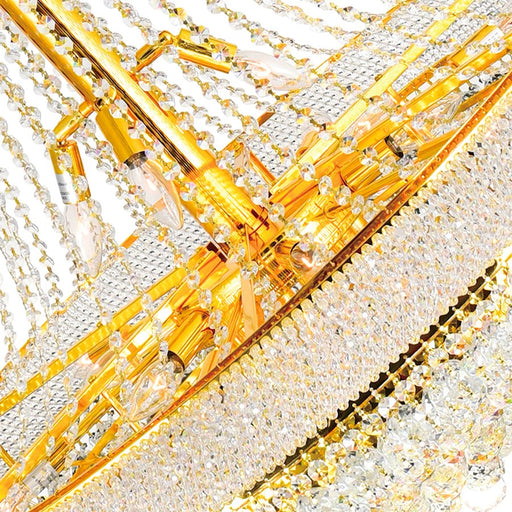 CWI Lighting Empire 38 Light Down Chandelier, Gold