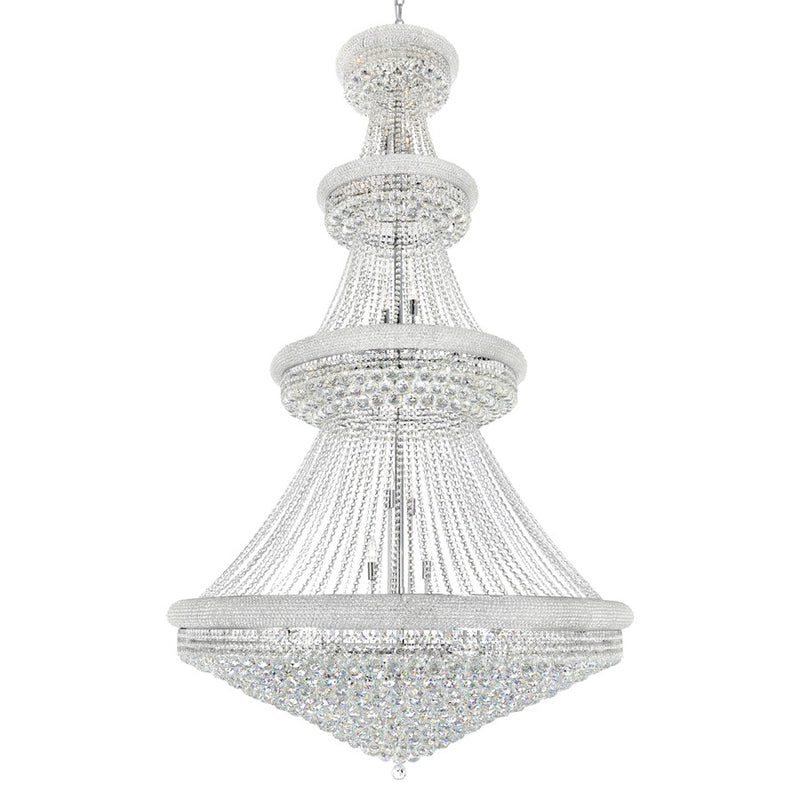 CWI Lighting Empire 42 Light Down Chandelier, Chrome