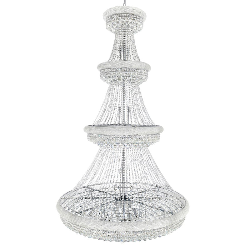 CWI Lighting Empire 42 Light Down Chandelier, Chrome