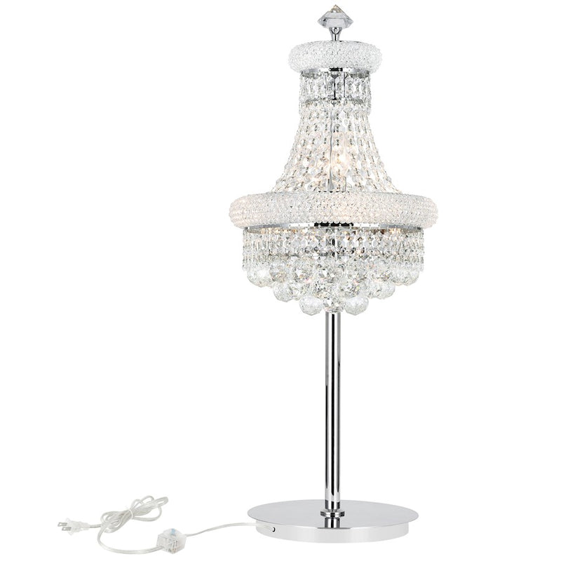 CWI Lighting Empire 6 Light Table Lamp, Chrome