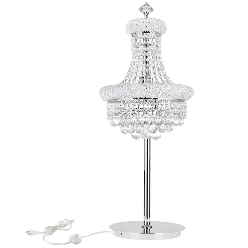 CWI Lighting Empire 6 Light Table Lamp, Chrome