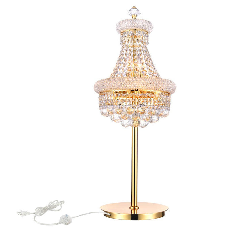 CWI Lighting Empire 6 Light Table Lamp, Gold
