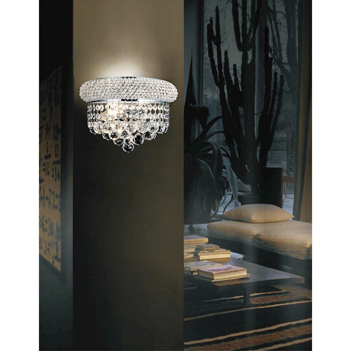 CWI Lighting Empire 2 Light Wall Light, Chrome