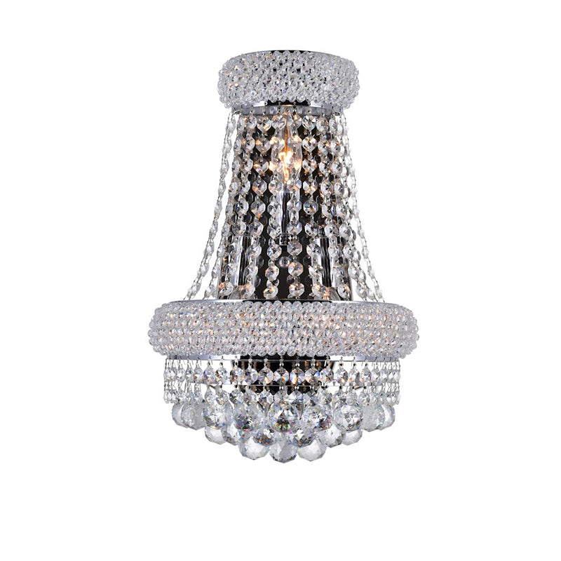 CWI Lighting Empire 3 Light Wall Light, Chrome