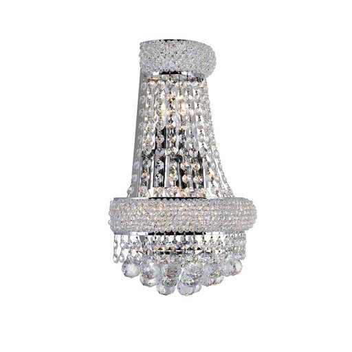 CWI Lighting Empire 3 Light Wall Light, Chrome