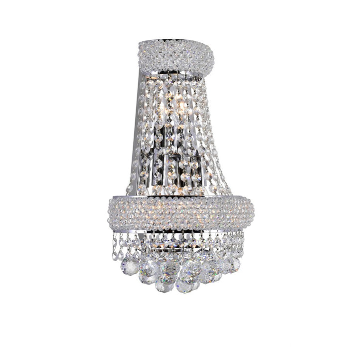 CWI Lighting Empire 3 Light Wall Light, Chrome