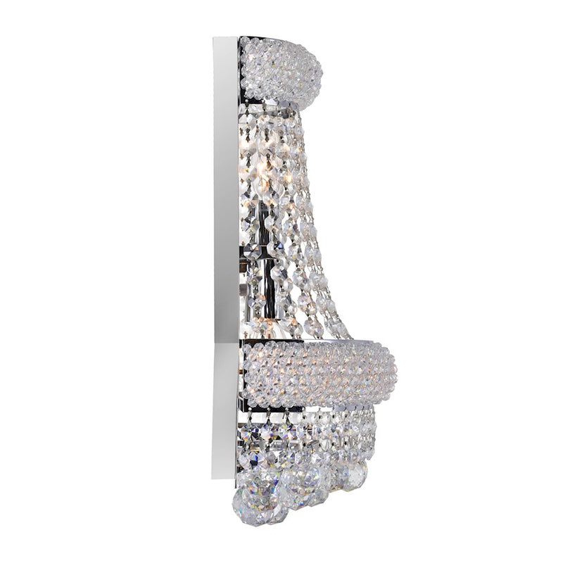 CWI Lighting Empire 3 Light Wall Light, Chrome