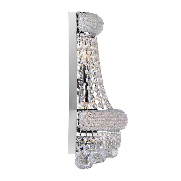 CWI Lighting Empire 3 Light Wall Light, Chrome