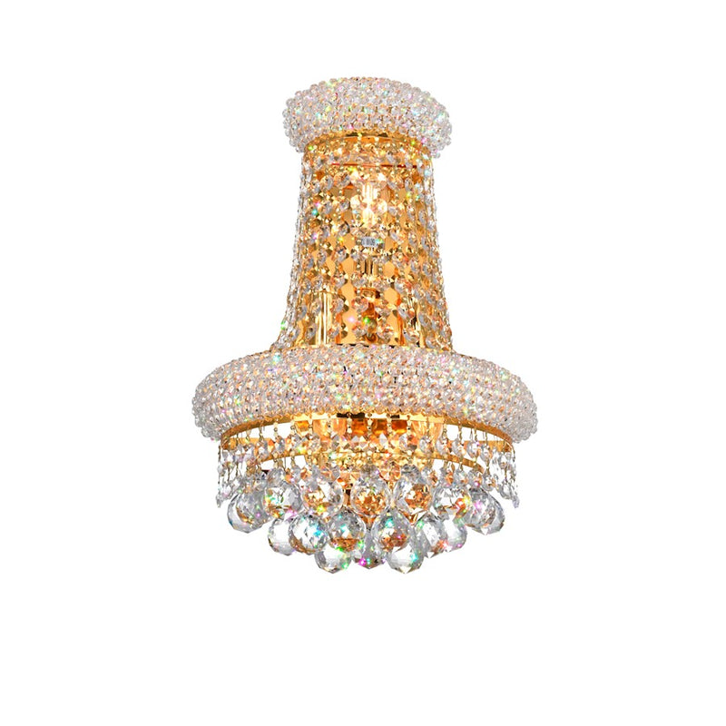 CWI Lighting Empire 3 Light Wall Light, Gold