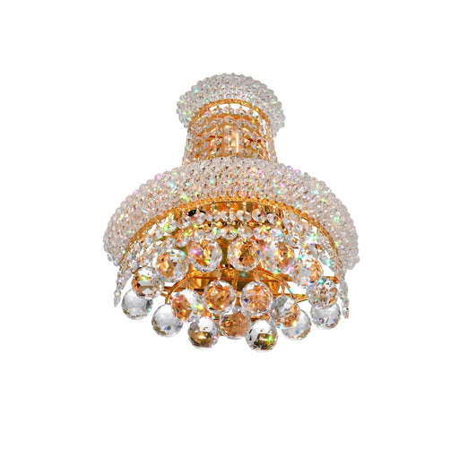 CWI Lighting Empire 3 Light Wall Light, Gold