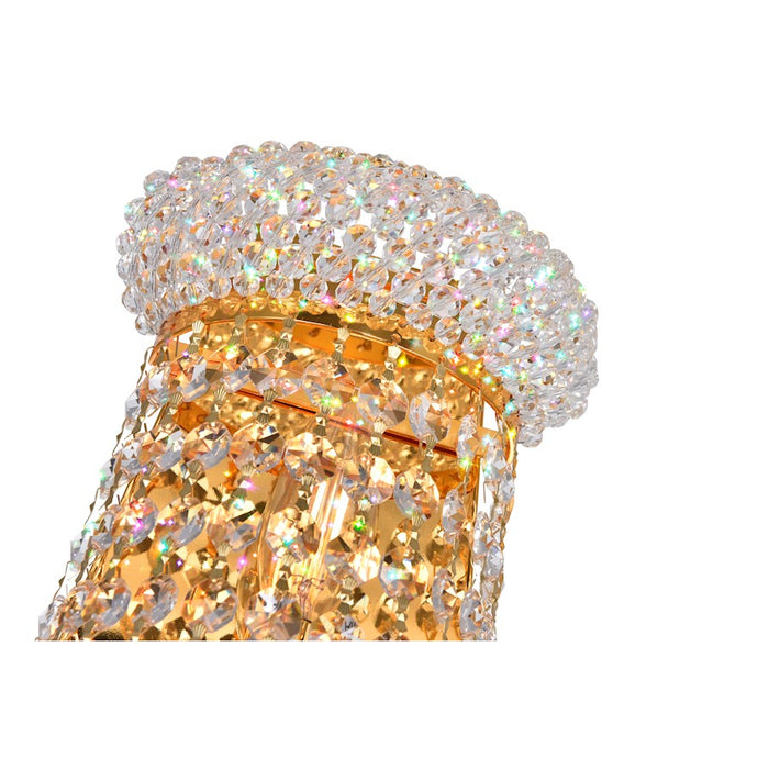 CWI Lighting Empire 3 Light Wall Light, Gold