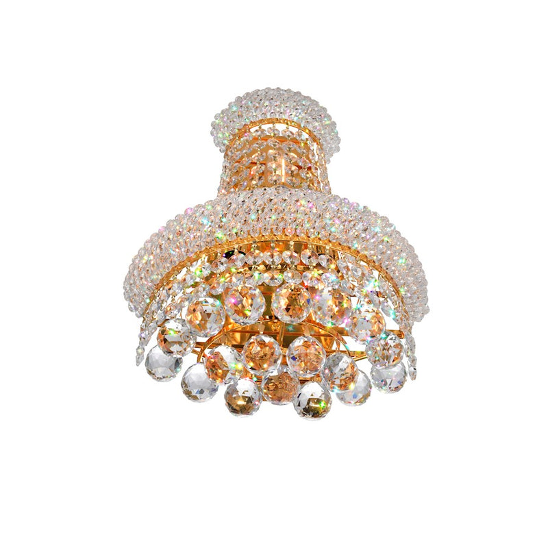 CWI Lighting Empire 3 Light Wall Light, Gold