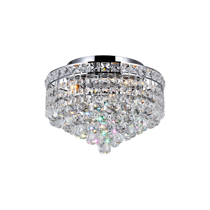 CWI Lighting Luminous 3 Light Flush Mount, Chrome