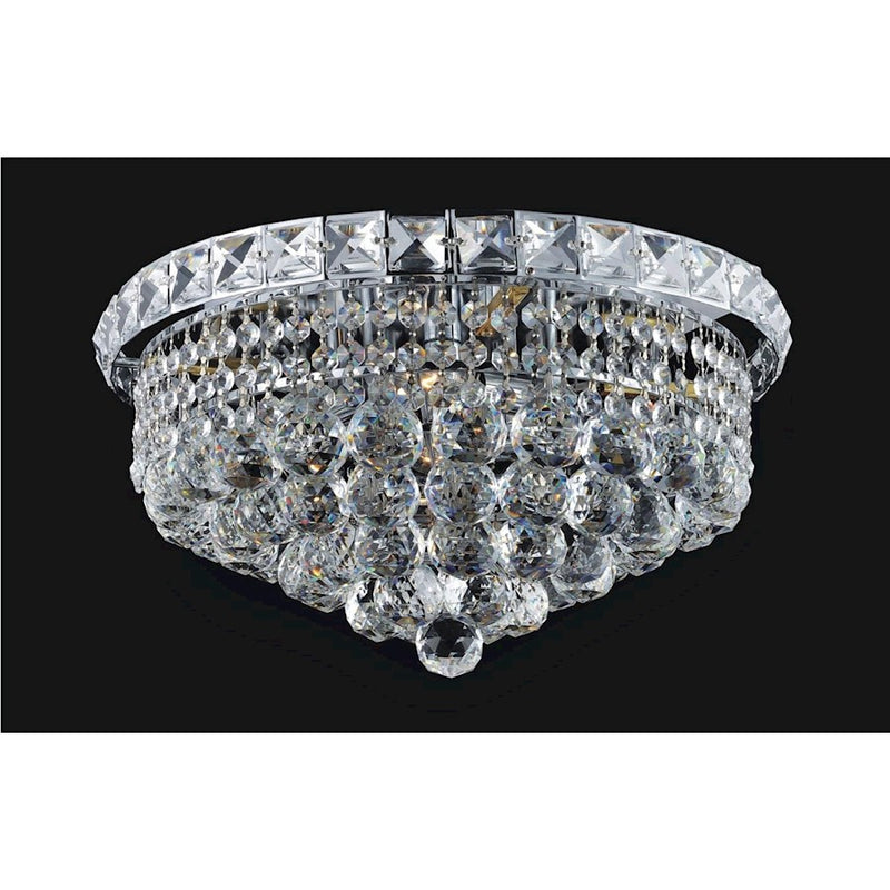 CWI Lighting Luminous 4 Light Flush Mount, Chrome