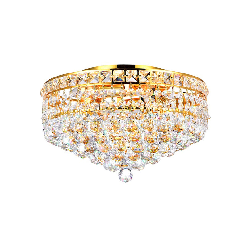 CWI Lighting Luminous 4 Light Flush Mount, Gold
