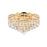 CWI Lighting Luminous 4 Light Flush Mount, Gold - 8002C14G